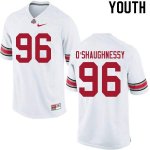 NCAA Ohio State Buckeyes Youth #96 Michael O'Shaughnessy White Nike Football College Jersey SEI6145EH